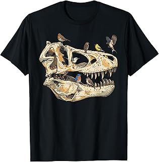 Dinosaur Skull Birdwatcher Evolution Science Humor Unisex , , , Long Sleeve Tee