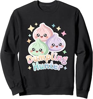 Dumpling Hunter Dumpling Squishy Cute Stress Ball Graphic Unisex , , , Long Sleeve Tee
