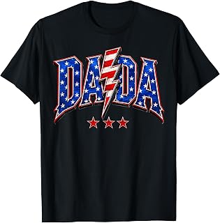 DADA Patriotic USA Flag Vintage Father Graphic Unisex , , , Long Sleeve Tee