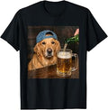 Golden Retriever Drinking Beer Funny Dog Meme Unisex , , , Long Sleeve Tee