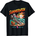 Summerween Suns Out Ghouls Out Skeleton Relaxing Beach Unisex , , , Long Sleeve Tee