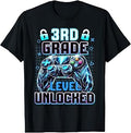 Third Grade 3rd Level Unlocked First Day Back to School Game Unisex , , , Long Sleeve Tee