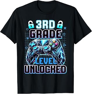 Third Grade 3rd Level Unlocked First Day Back to School Game Unisex , , , Long Sleeve Tee