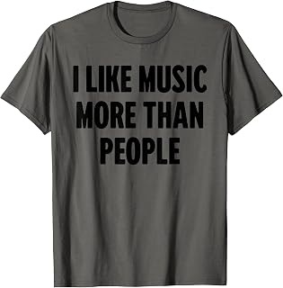 Sponsored Ad - Funny I Like Music More Than People for Introverts Unisex , , , Long Sleeve Tee