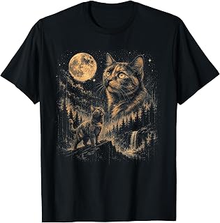 Tortoiseshell Cat Howling at Moon Vintage Cat 90s Unisex , , , Long Sleeve Tee