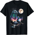 Pigeon Howling Moon Funny 90s Meme Unisex , , , Long Sleeve Tee