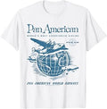 World Airways Around the Globe Vintage Advertisement Unisex , , , Long Sleeve Tee