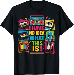 90s Outfits for Kids 80s 90s Boys Girls Retro Style Unisex , , , Long Sleeve Tee