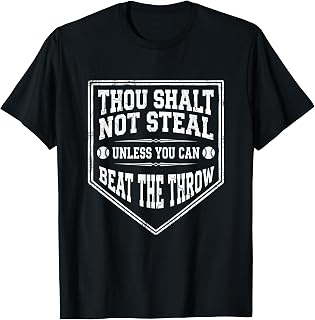 Thou Shalt Not Steal Funny Baseball Catcher Player Humor Unisex , , , Long Sleeve Tee