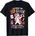 I'm Ready for First 1st Grade Back to School Dabbing Unicorn Unisex , , , Long Sleeve Tee
