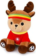 Canada Moose Soccer Plush | 9 Inch Canada Moose Stuffed Animals with Canada Jersey & Soccer Ball, Mascotas Del Mundial Soccer Gifts for Boys Girls Fans