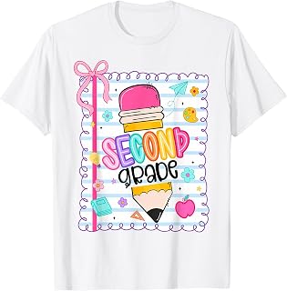 Second Grade Coquette Pencil First Day of School 1st Girl Unisex , , , Long Sleeve Tee