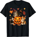 Halloween Cute Cats Pumpkin Spooky Season Men Women Kid Unisex , , , Long Sleeve Tee