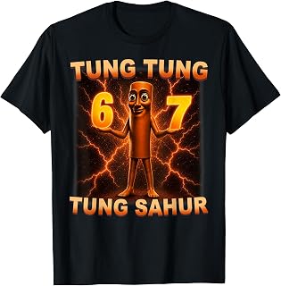 Tung Tung Tung Sahur Six Seven 67 Meme for Kid Unisex , , , Long Sleeve Tee