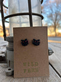 Mothman Stud Earrings, Polymer Clay Cryptid Jewelry Unisex , , , Long Sleeve Tee