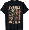 Vintage Eagle Playing Guitar 250 Years America 4th of July Unisex , , , Long Sleeve Tee