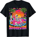 Summerween Skeleton Halloween Summer Floral Women Girl Kids Unisex , , , Long Sleeve Tee