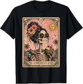 Summerween Funny Girl Women Skeleton Tarot Card Spooky Ghoul Unisex , , , Long Sleeve Tee