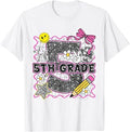 Cute 5th Grade Bow Back to School Fifth Grade Teacher Girls Unisex , , , Long Sleeve Tee