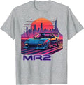 Neon Dreams: 90s Japanese Sports Car MR2 in Cyberpunk City Unisex , , , Long Sleeve Tee