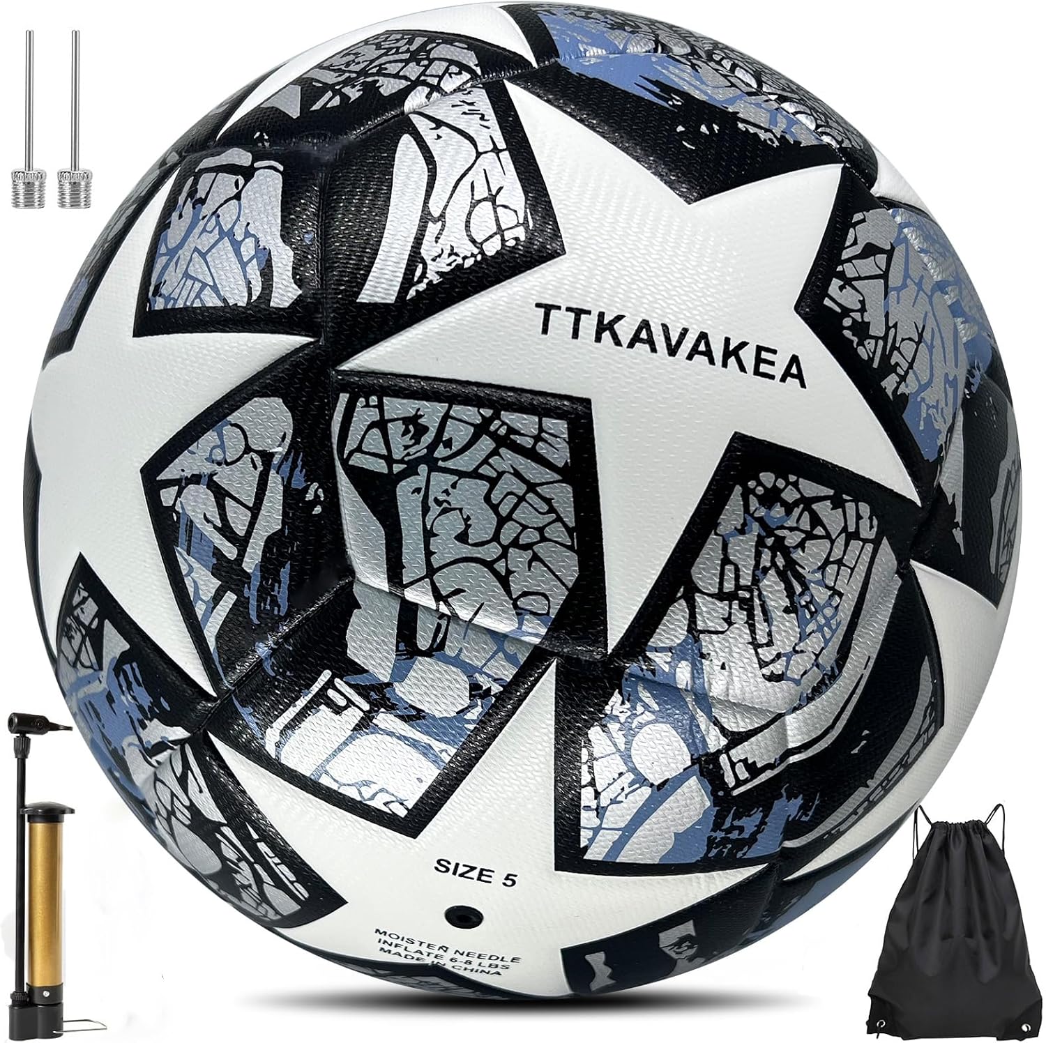 Soccer Ball Size 5,Waterproof PU Leather,Official Match Ball Unisex , , , Long Sleeve Tee