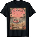 Halloween Tarot Card Spooky Summer Skeleton Just Waiting Unisex , , , Long Sleeve Tee