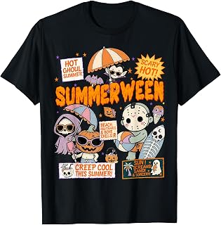 Summerween Spooky Summer Beach Ghost Halloween Vibes Unisex , , , Long Sleeve Tee