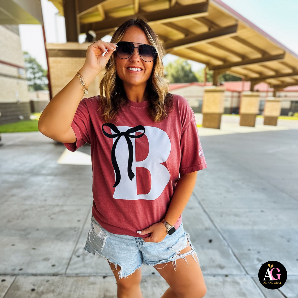 Custom School Initial Unisex , , , Long Sleeve Tee