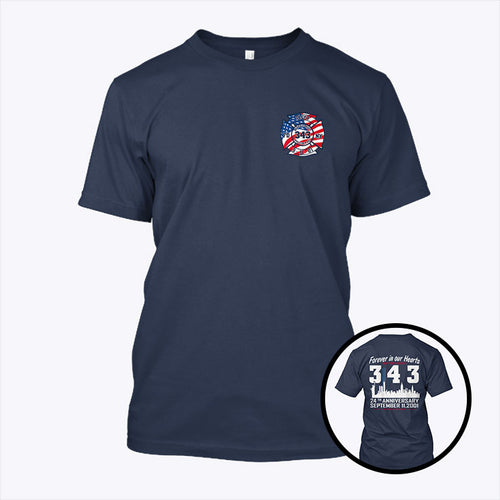 9/11 Memorial 24th Anniversary 343 Firefighters Tribute T Shirt