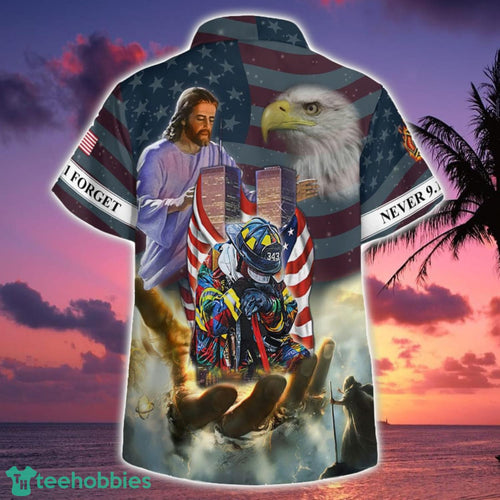 9 11 Never Forget Memorial Hawaiian Shirt Botton Beach Shirt