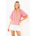 Puff Sleeve Flower Print Top Unisex , , , Long Sleeve Tee
