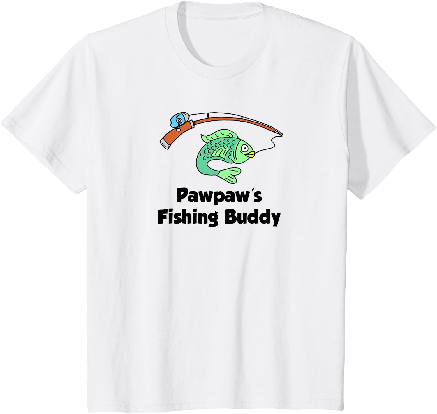Pawpaw's Fishing Buddy Grandson or Granddaughter Fish Unisex , , , Long Sleeve Tee