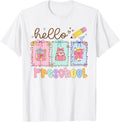 Preppy Hello Preschool Coquette Pencil Back to School Kids Unisex , , , Long Sleeve Tee