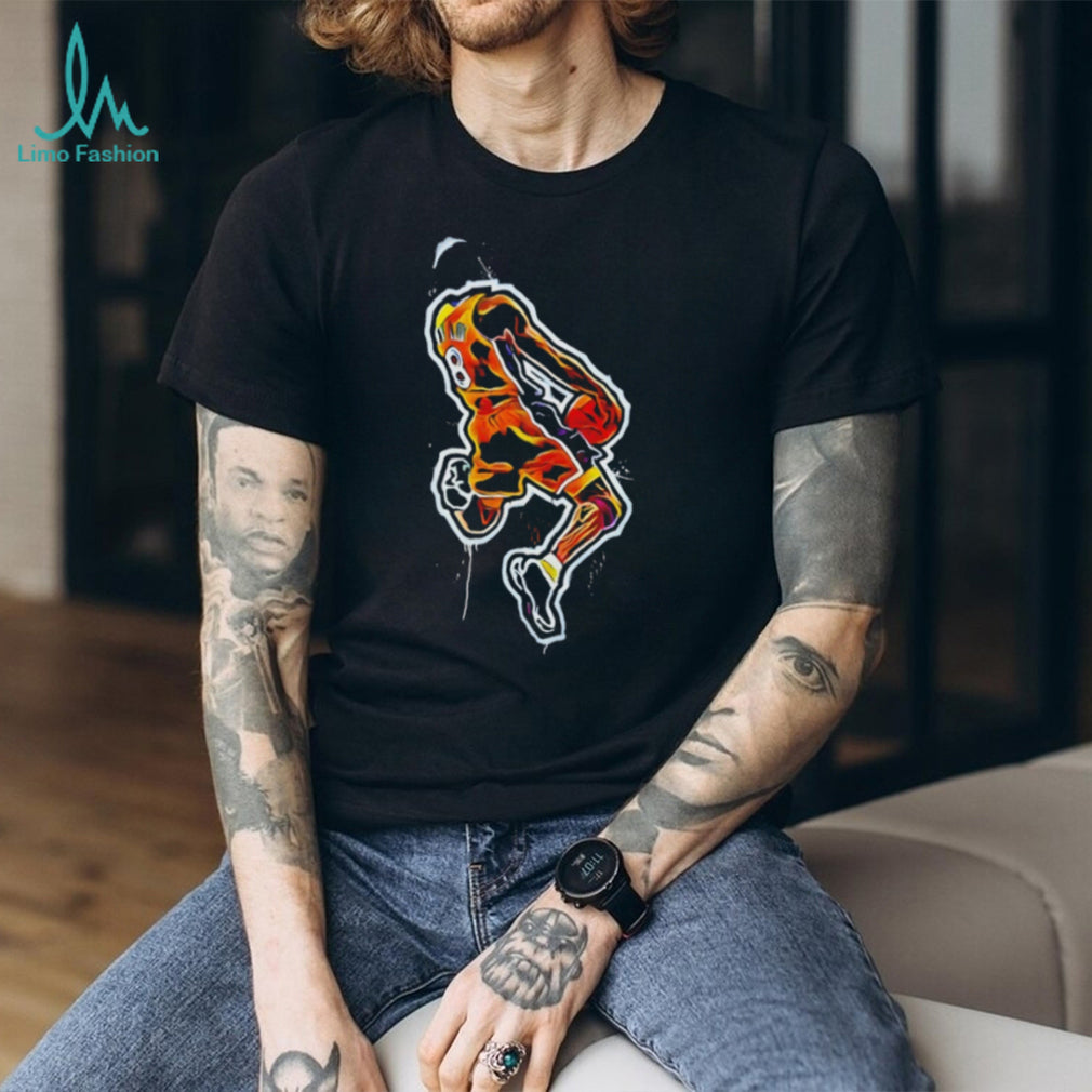 Abstract Kobe Bryant Slam Dunk Splatter Art Basketball T Shirt
