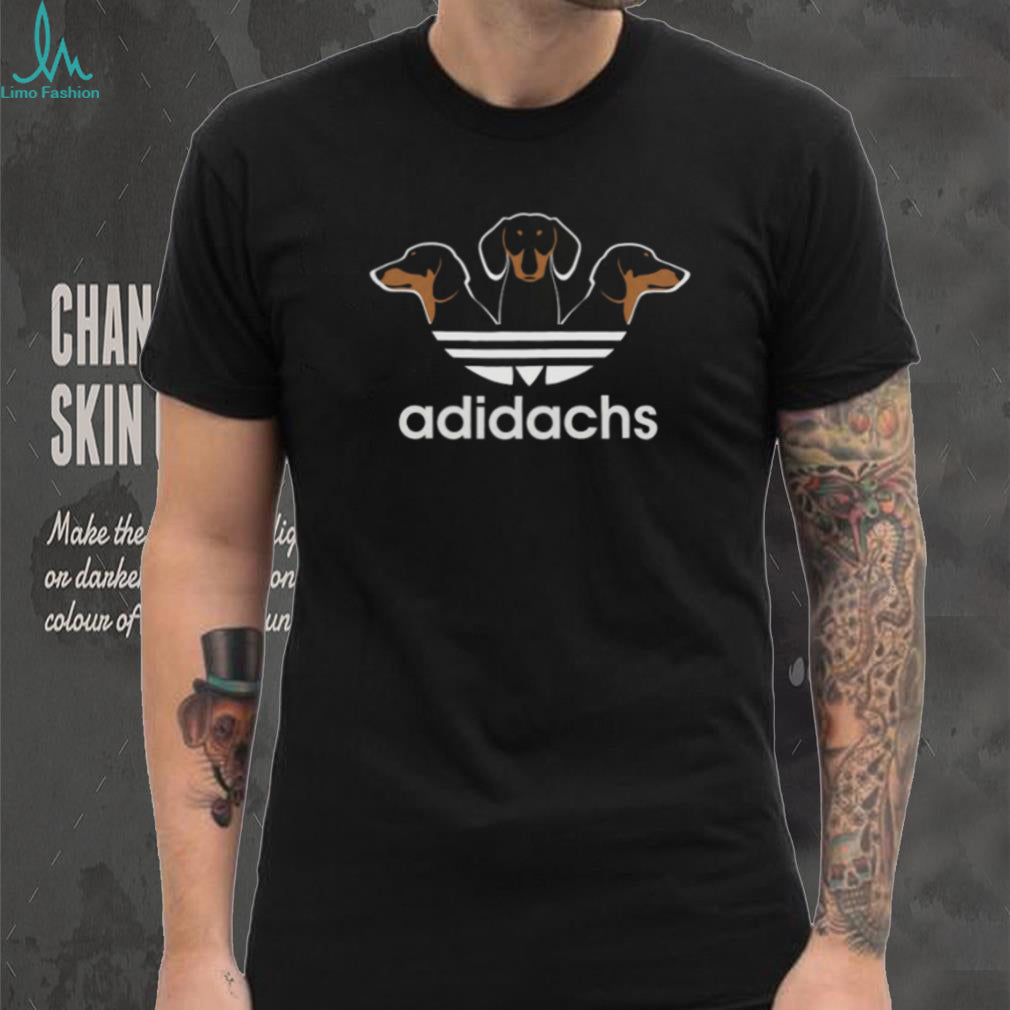 Adidachs Funny Dachshund Weiner Dog Parody Logo T Shirt