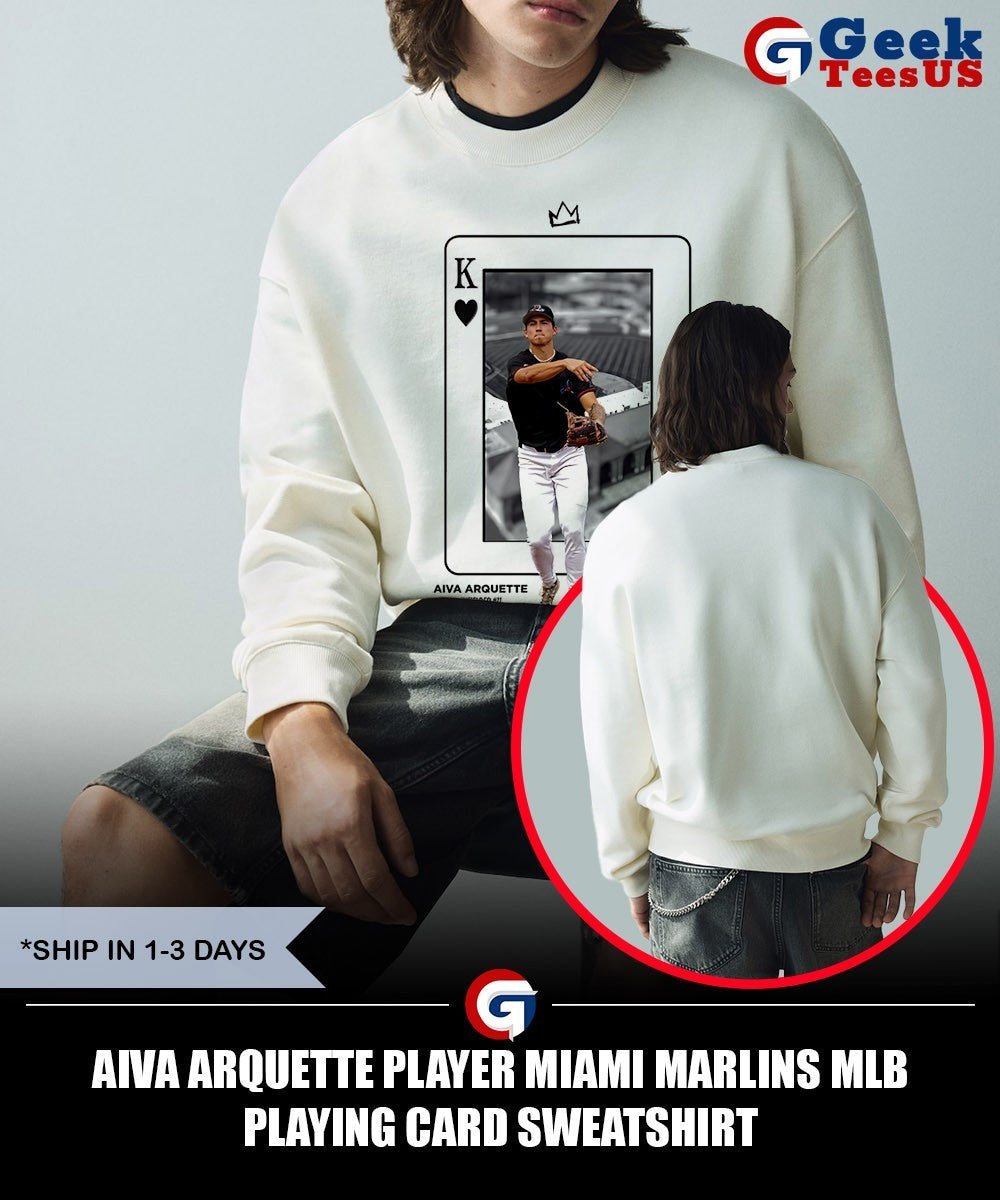 Aiva Arquette player Miami Marlins MLB playing card shirt Unisex , , , Long Sleeve Tee