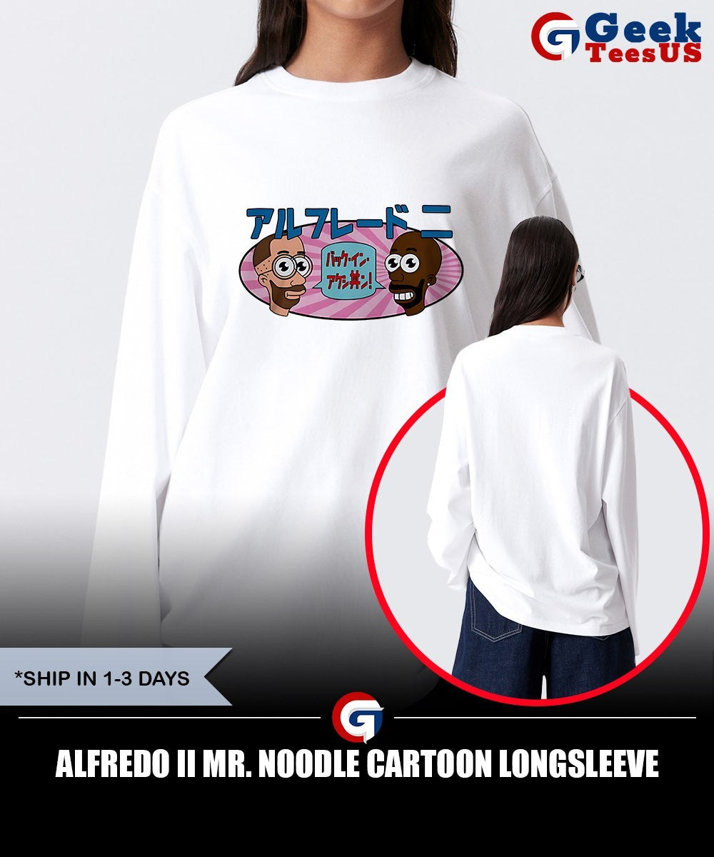 Alfredo II Mr. Noodle cartoon shirt Unisex , , , Long Sleeve Tee