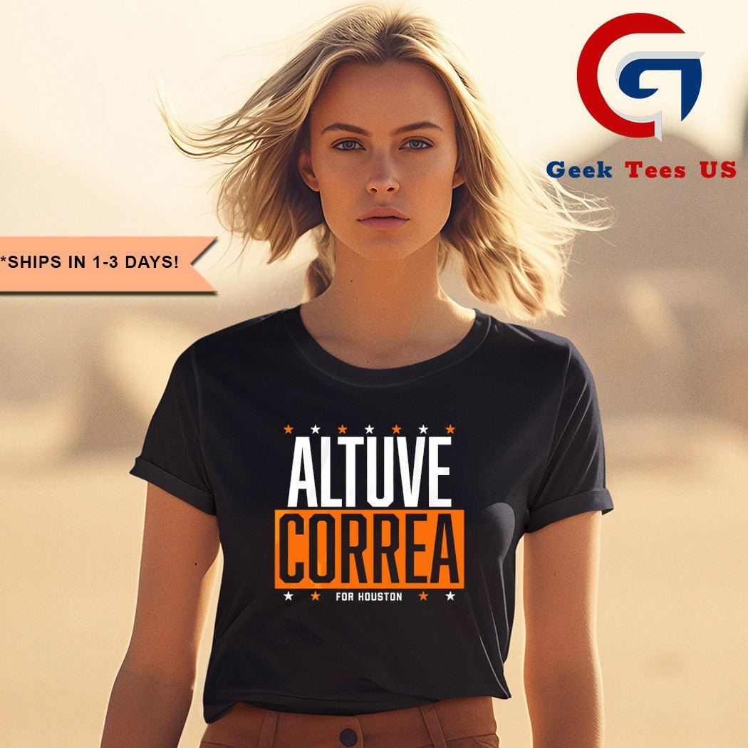 Altuve Correa for Houston Astros MLB shirt Unisex , , , Long Sleeve Tee
