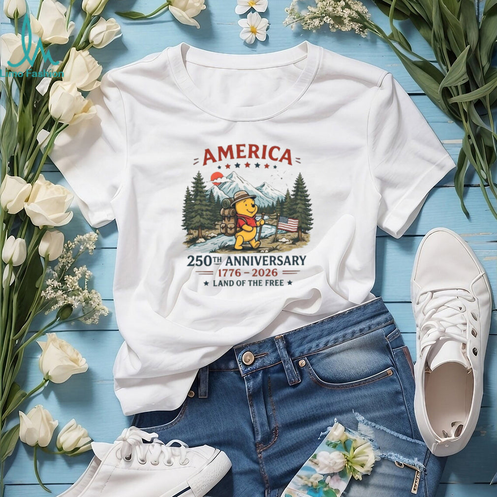 America 250th Anniversary 1776 2026 Pooh Hiking Patriotic T Shirt