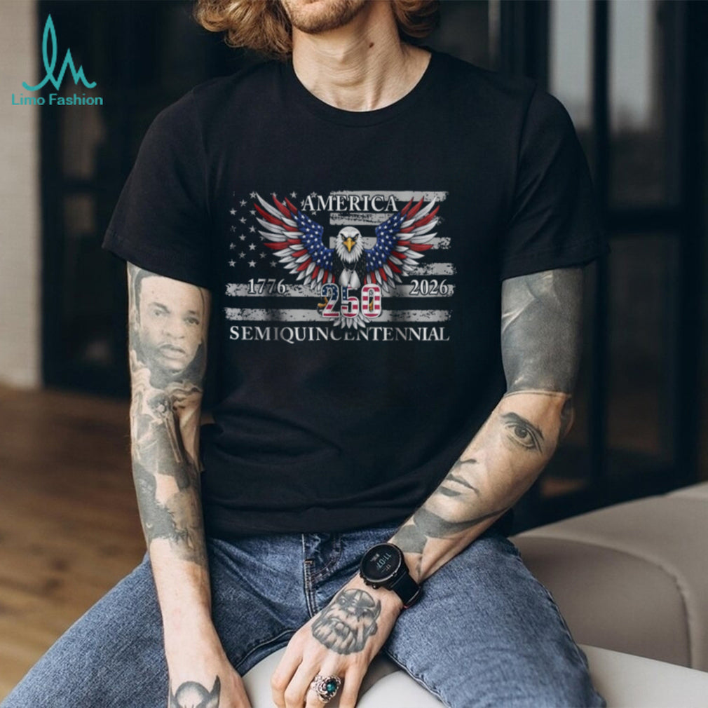 America Semiquincentennial 250th Anniversary Patriotic Eagle T shirt