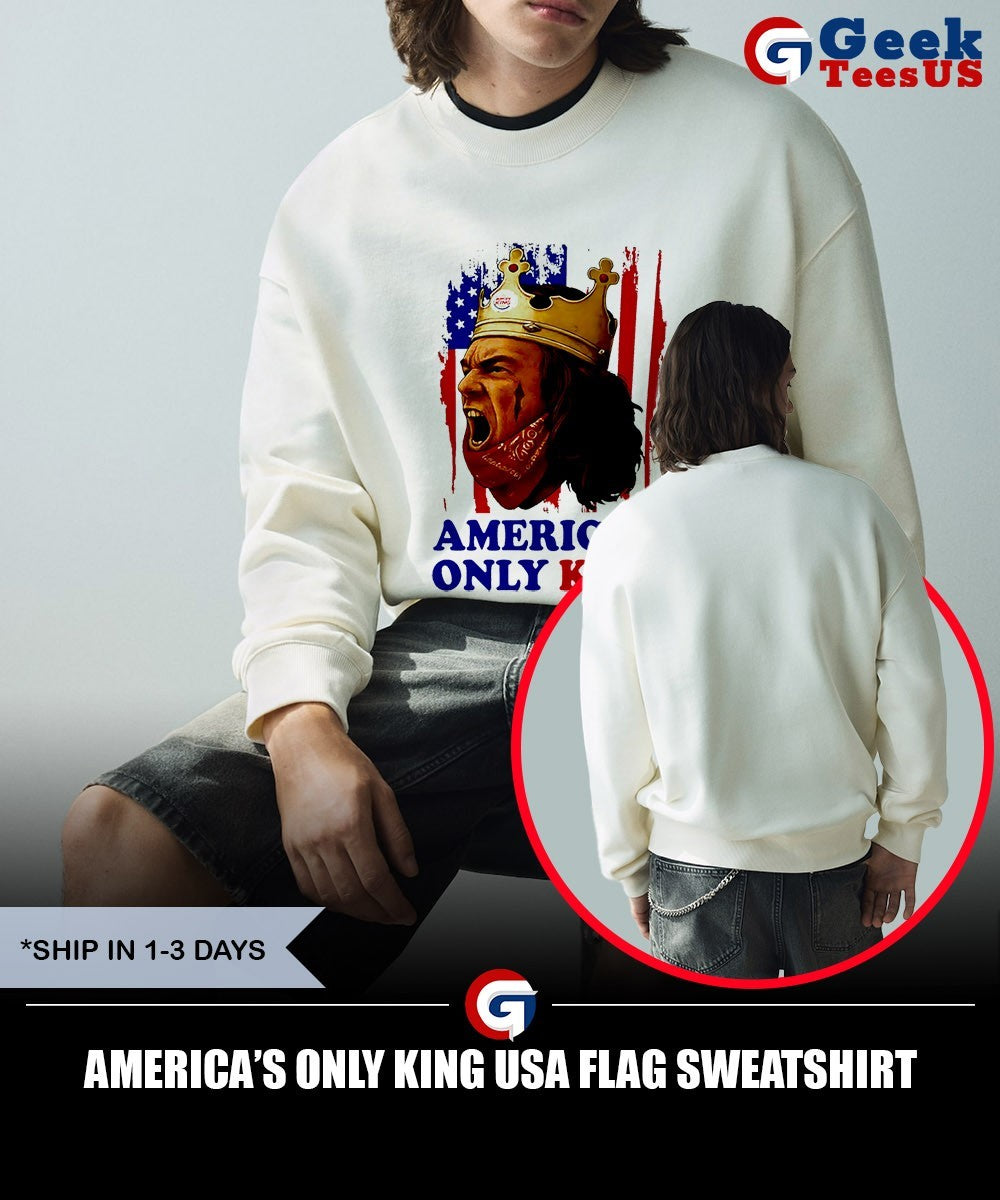 America’s Only King USA flag shirt Unisex , , , Long Sleeve Tee