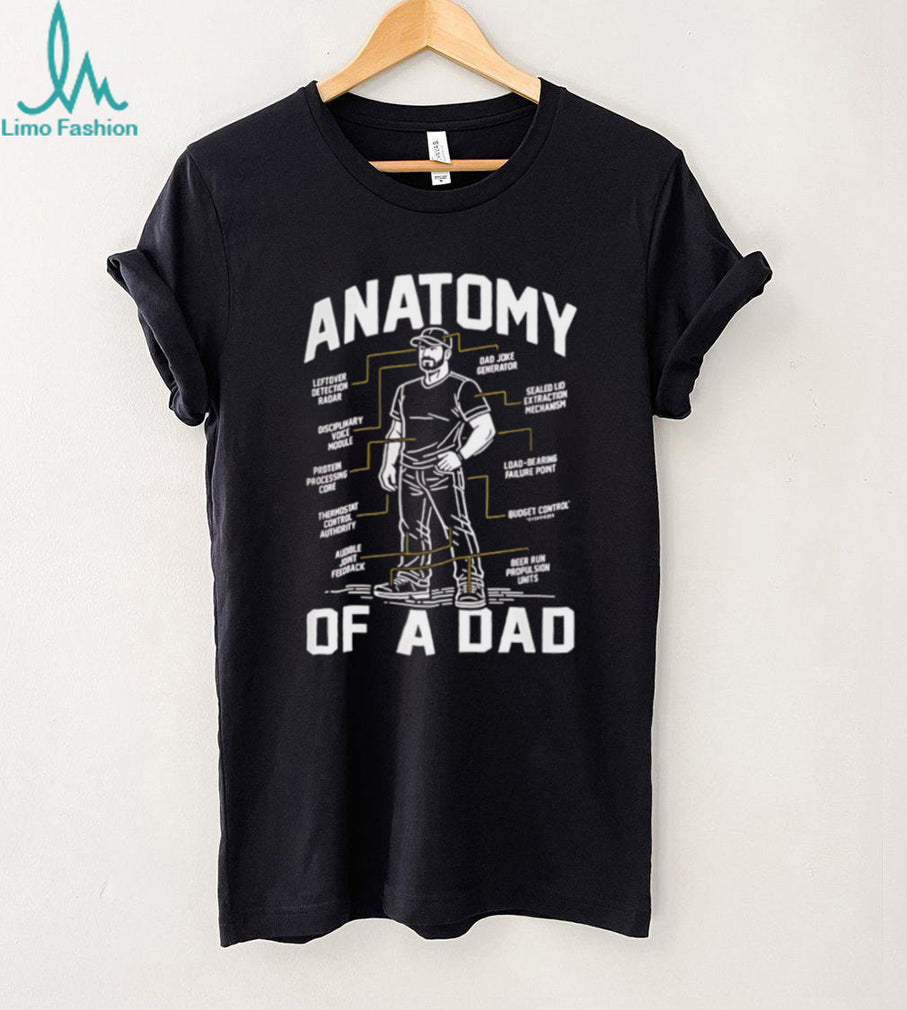 Anatomy of a Dad Funny Fatherhood Diagram Father’s Day Humor Retro Style Gift for Men T Shirt