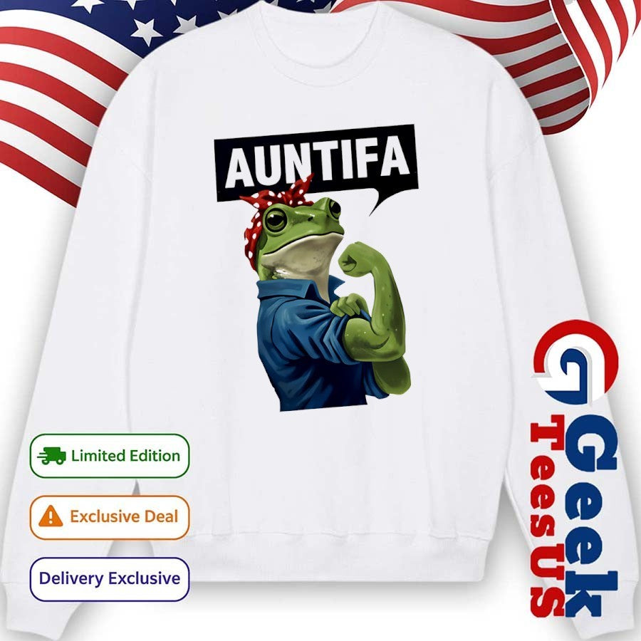 Antifa Frog Christmas Rosie the Riveter shirt Unisex , , , Long Sleeve Tee