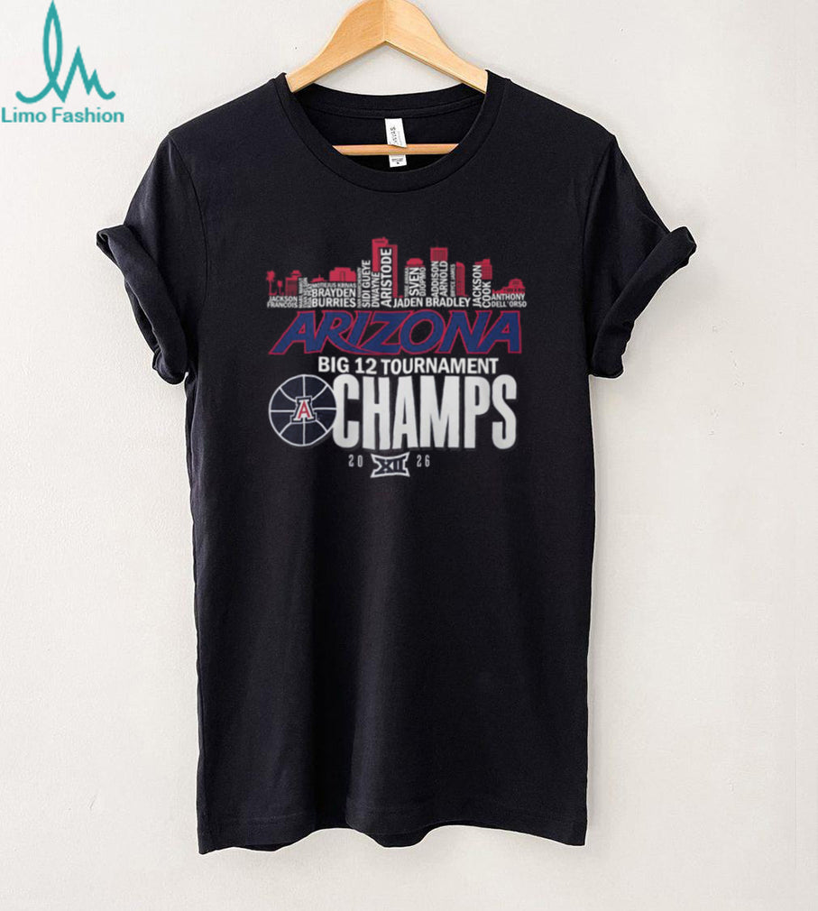 Arizona Wildcats Big 12 Tournament 2026 Champions Skyline T Shirt