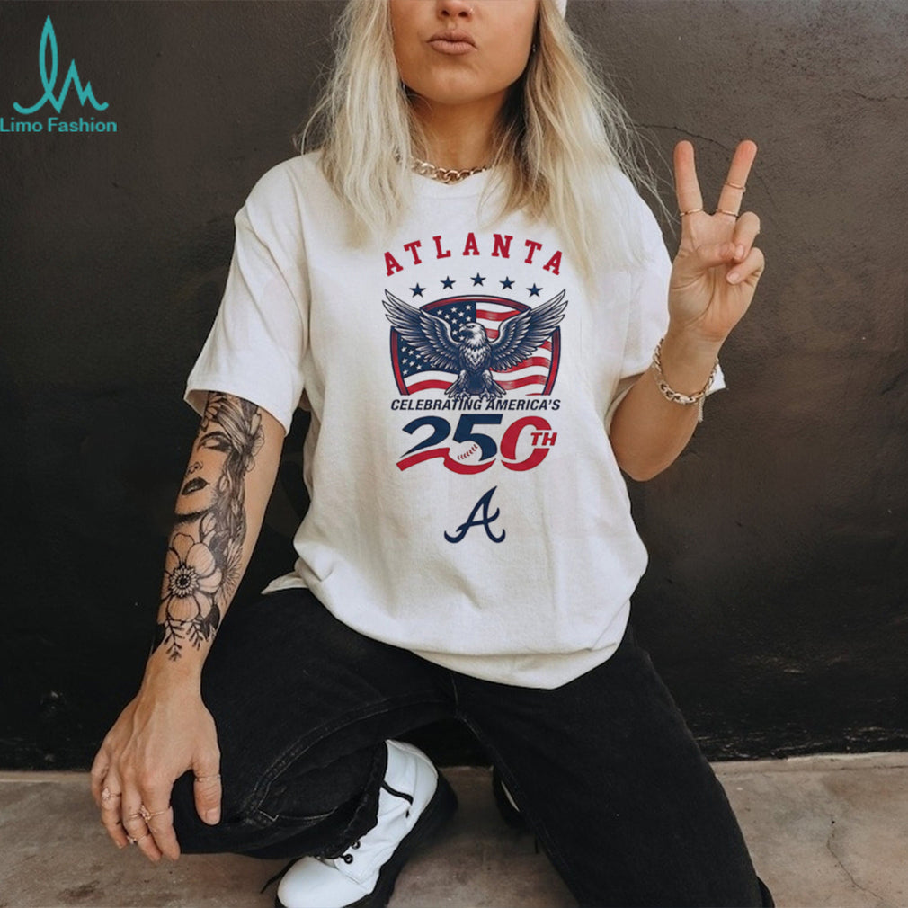 Atlanta Braves Celebrating America’s 250th Baseball Jersey T Shirt Custom Name