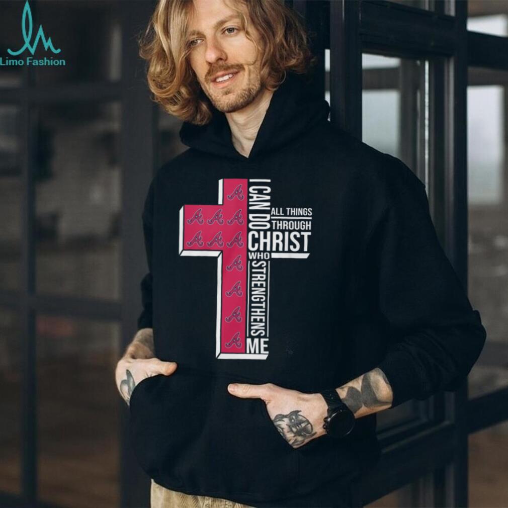 Atlanta Braves Christian Cross T Shirt Philippians 4 13 Bible Verse