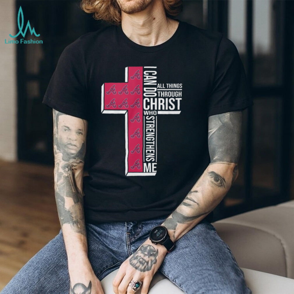 Atlanta Braves Christian Cross T Shirt Philippians 4 13 Bible Verse