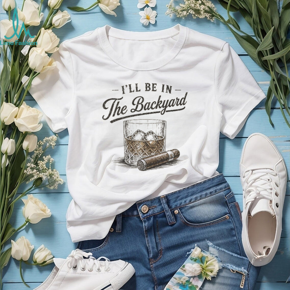 Backyard Whiskey And Cigar Vintage Style Graphic T Shirt