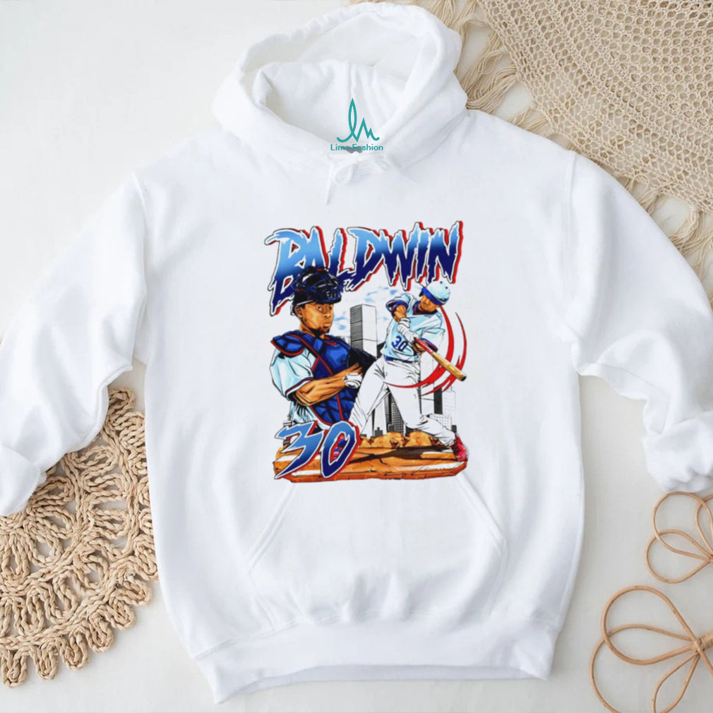 Baldwin 30 Baseball Catcher and Hitter Vintage Sports Style Fan Apparel Gift for Baseball Fans T Shirt