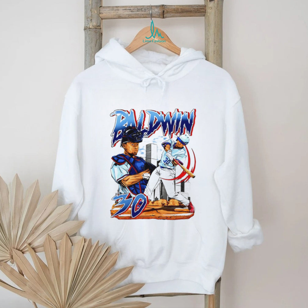 Baldwin 30 Baseball Catcher and Hitter Vintage Sports Style Fan Apparel Gift for Baseball Fans T Shirt